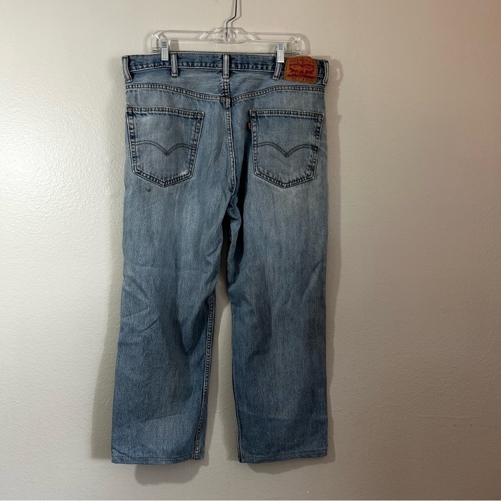 Levi’s 550 Straight Leg Size 36X27 100% Cotton Has Distressing Hem 27” Inseam - Picture 7 of 12